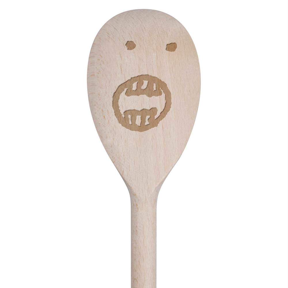 30cm 'Angry Face' Wooden Cooking Spoon (SO00015301)