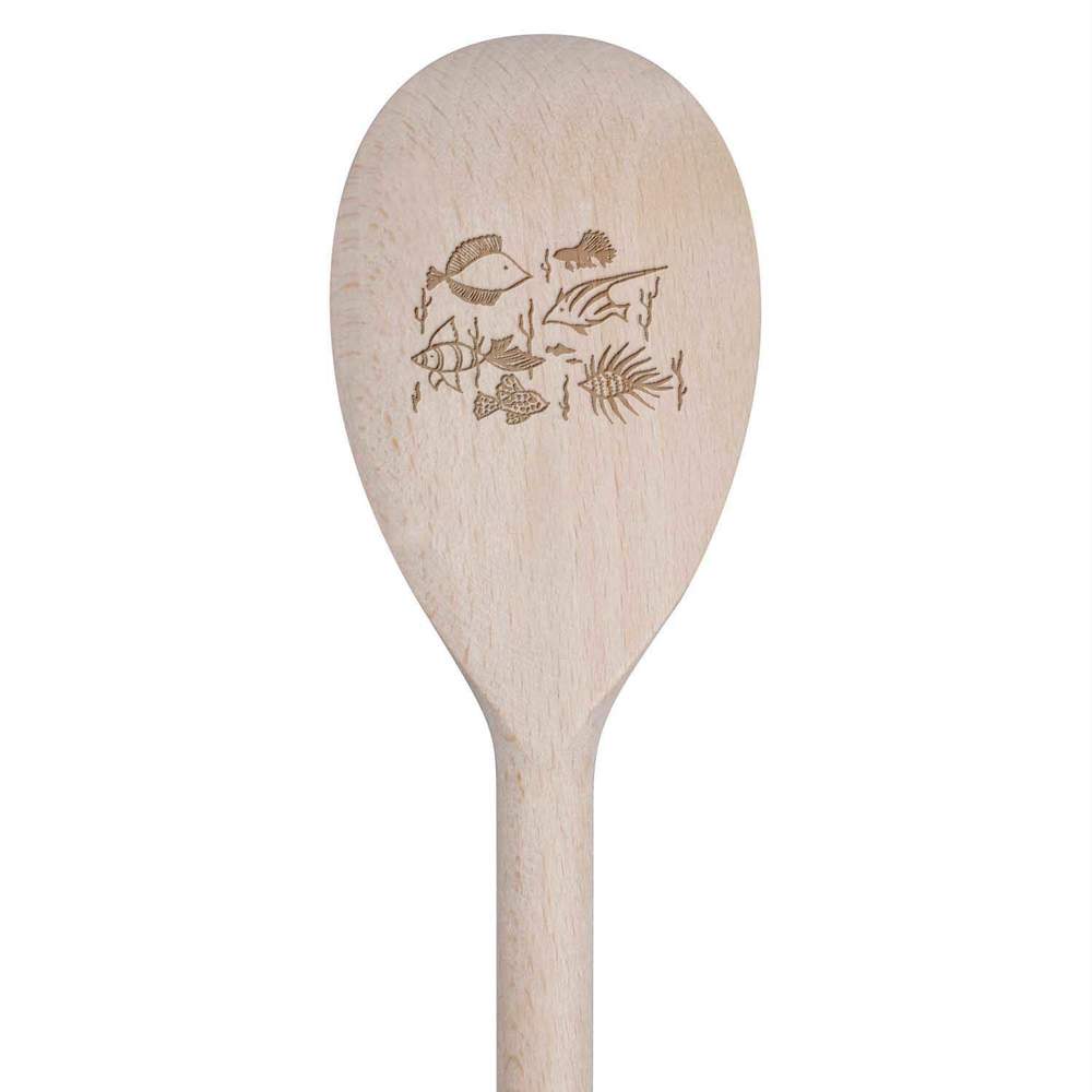 30cm 'Exotic Fish' Wooden Cooking Spoon (SO00015419)