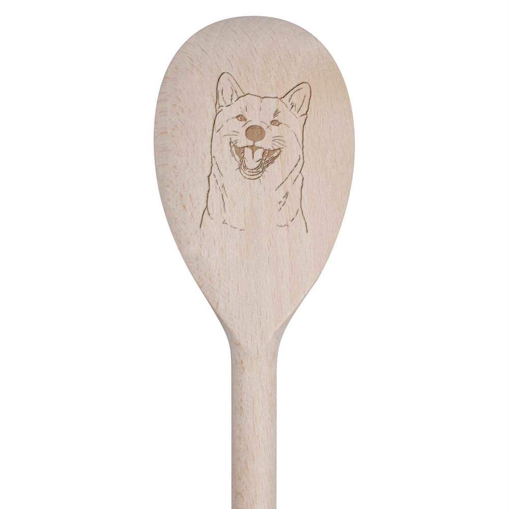 30cm 'Shiba Inu' Wooden Cooking Spoon (SO00017216)