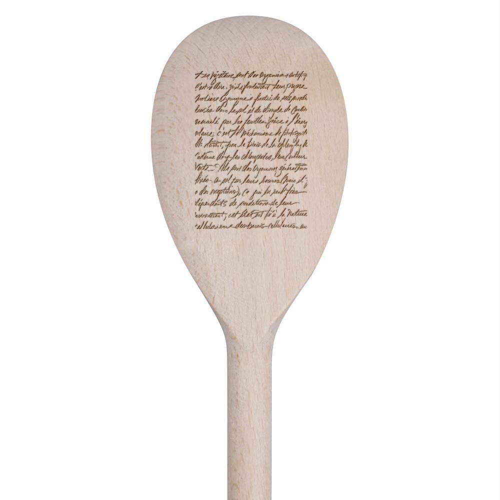 30cm 'Botanical Script' Wooden Cooking Spoon (SO00017540)