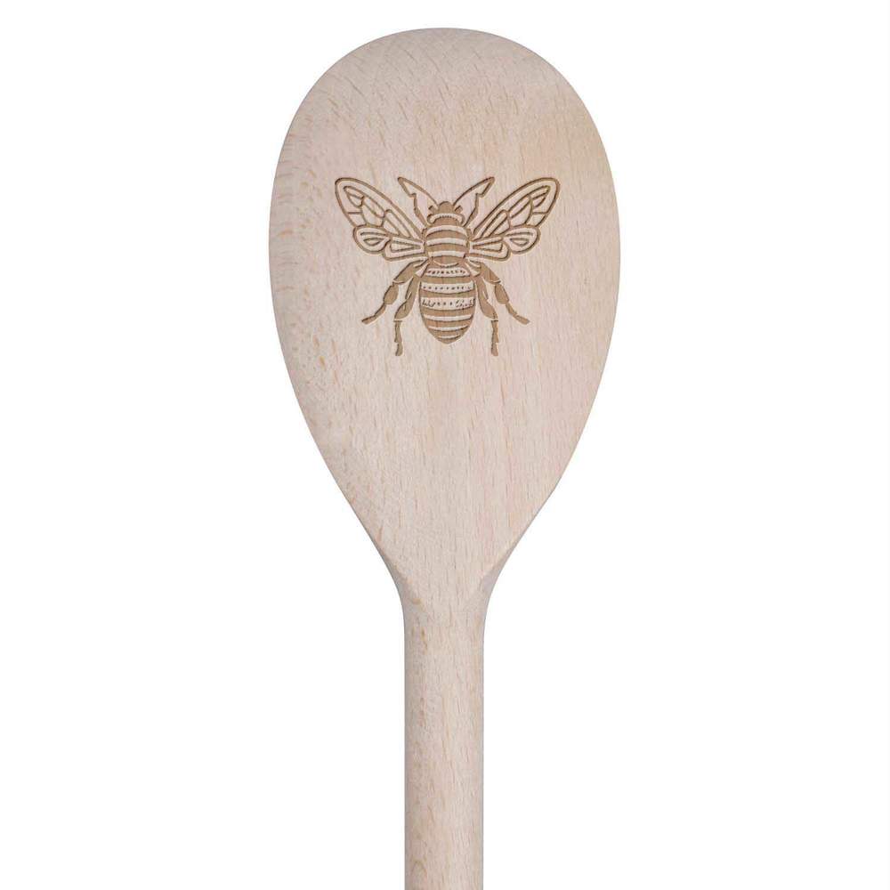 'Worker Bee' Wooden Cooking Spoon - 30cm - Kitchen Utensil for Stirring, Baking, Sauces and Food Preparation (SO00020802)