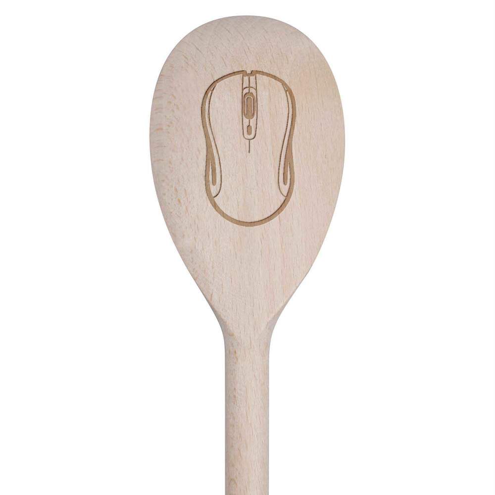 30cm 'Computer Mouse' Wooden Cooking Spoon (SO00021198)