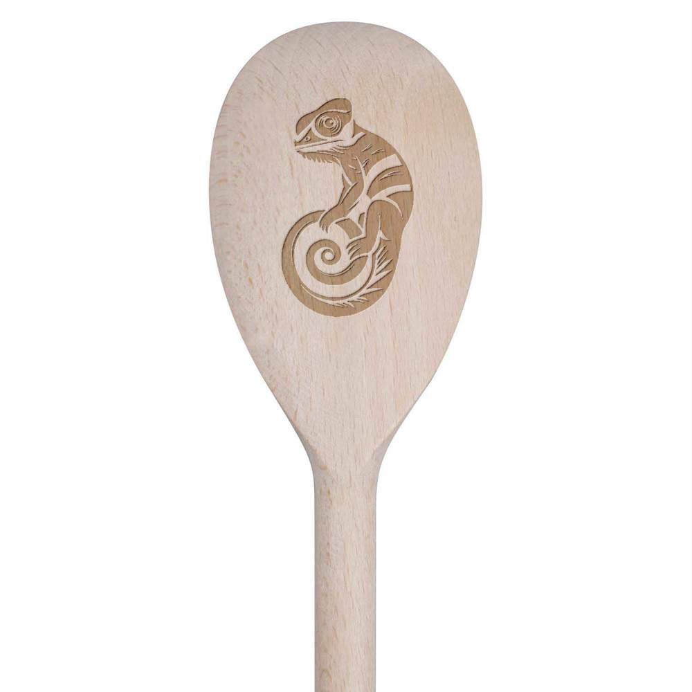 30cm 'Chameleon Silhouette' Wooden Cooking Spoon (SO00021536)