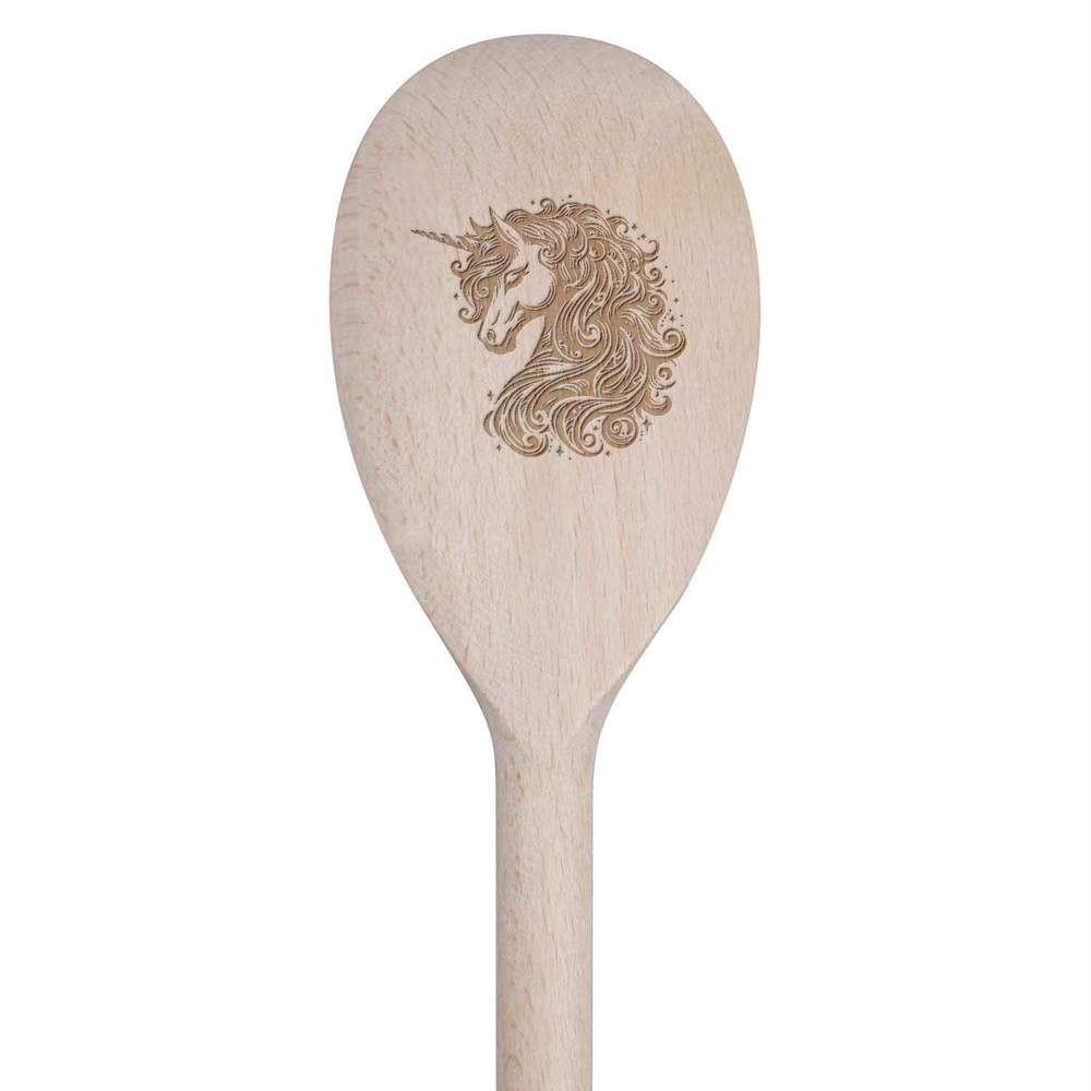 30cm 'Decorative Unicorn' Wooden Cooking Spoon (SO00022581)