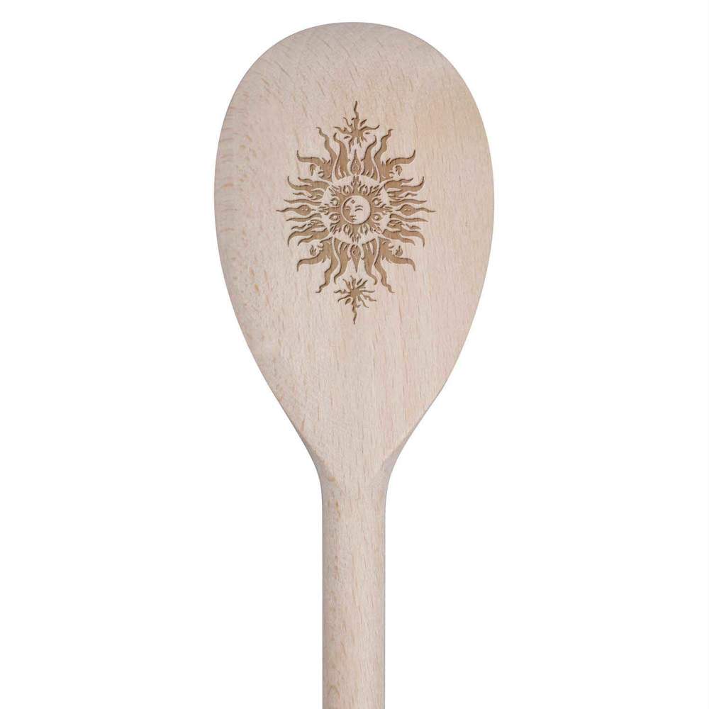 30cm 'Tribal Sun ' Wooden Cooking Spoon (SO00023149)