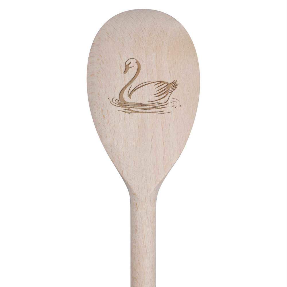 30cm 'Simple Swan' Wooden Cooking Spoon (SO00024167)