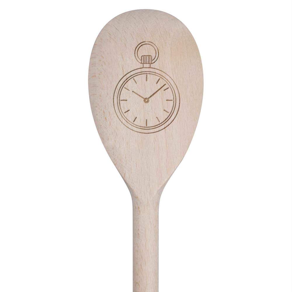 30cm 'Pocket Watch' Wooden Cooking Spoon (SO00025823)