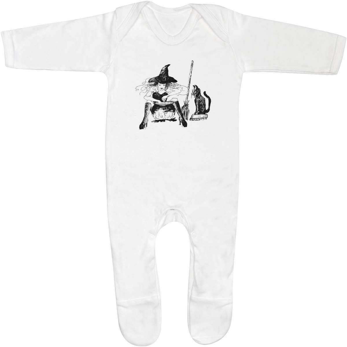 'Witch & Familiar' Baby Romper Jumpsuits / Sleep suits (SS008494)