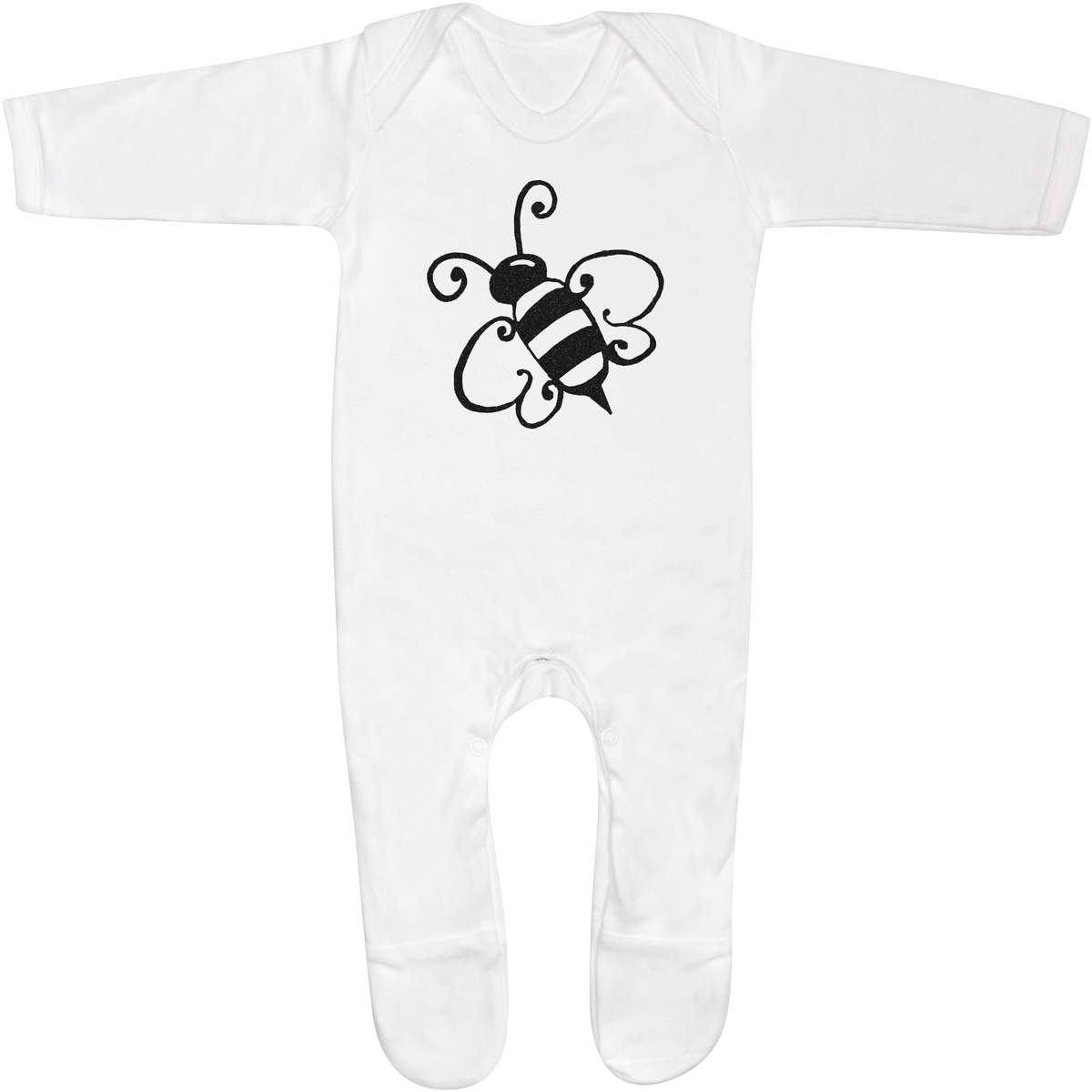 0-3 Month 'Bumble Bee' Baby Romper Jumpsuit / Sleep Suit (SS00010039)