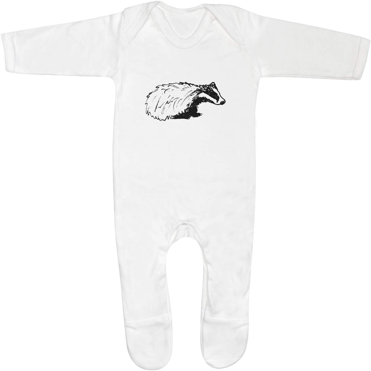 'Woodland Badger' Baby Romper Jumpsuits / Sleep suits (SS012951)