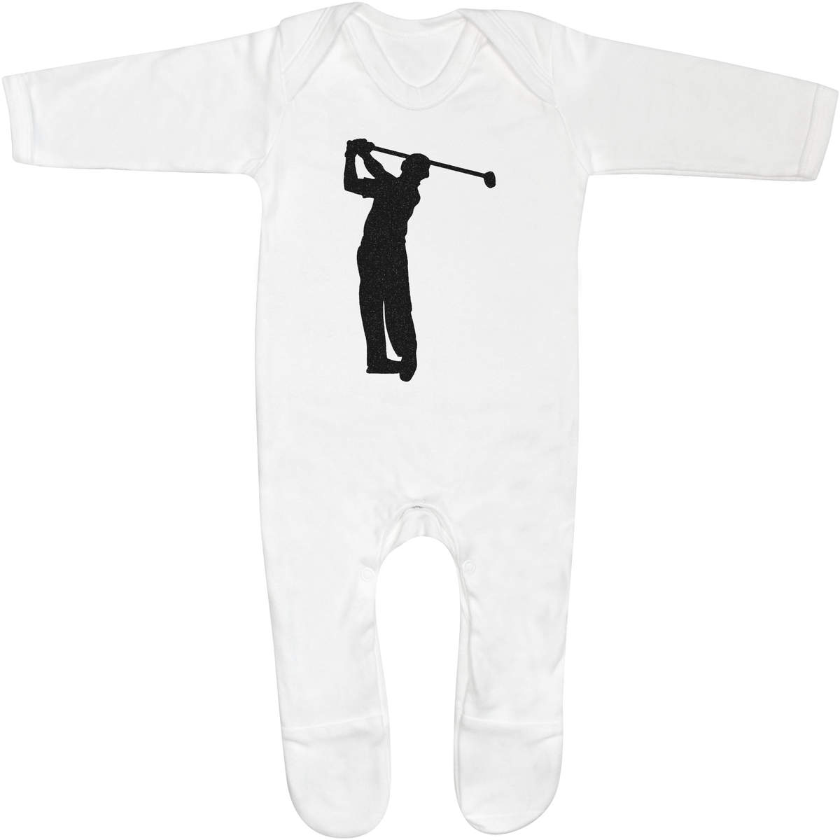 'Golfer Silhouette' Baby Romper Jumpsuits / Sleep suits (SS016341)