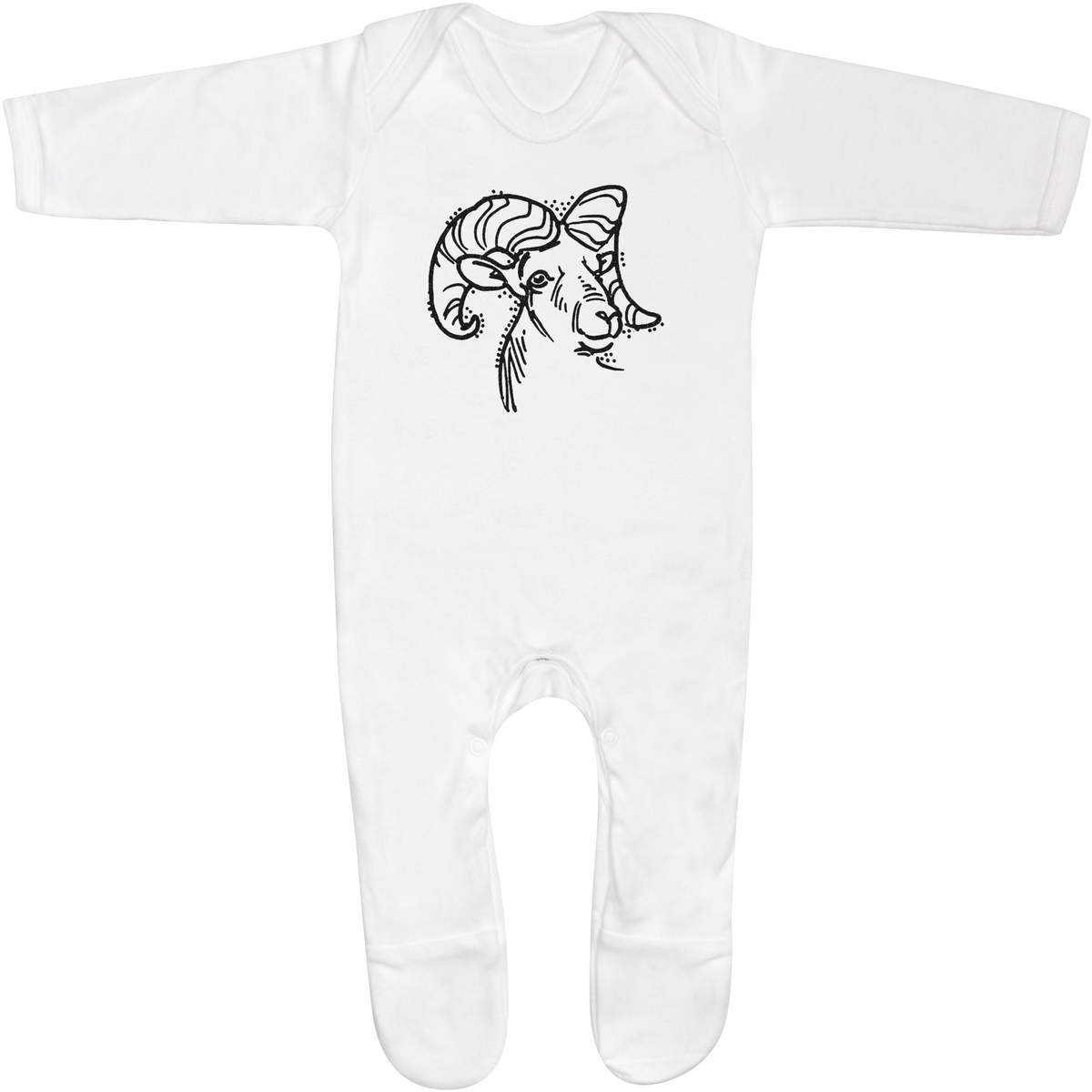 'Ram Head' Baby Romper Jumpsuits / Sleep suits (SS021966)