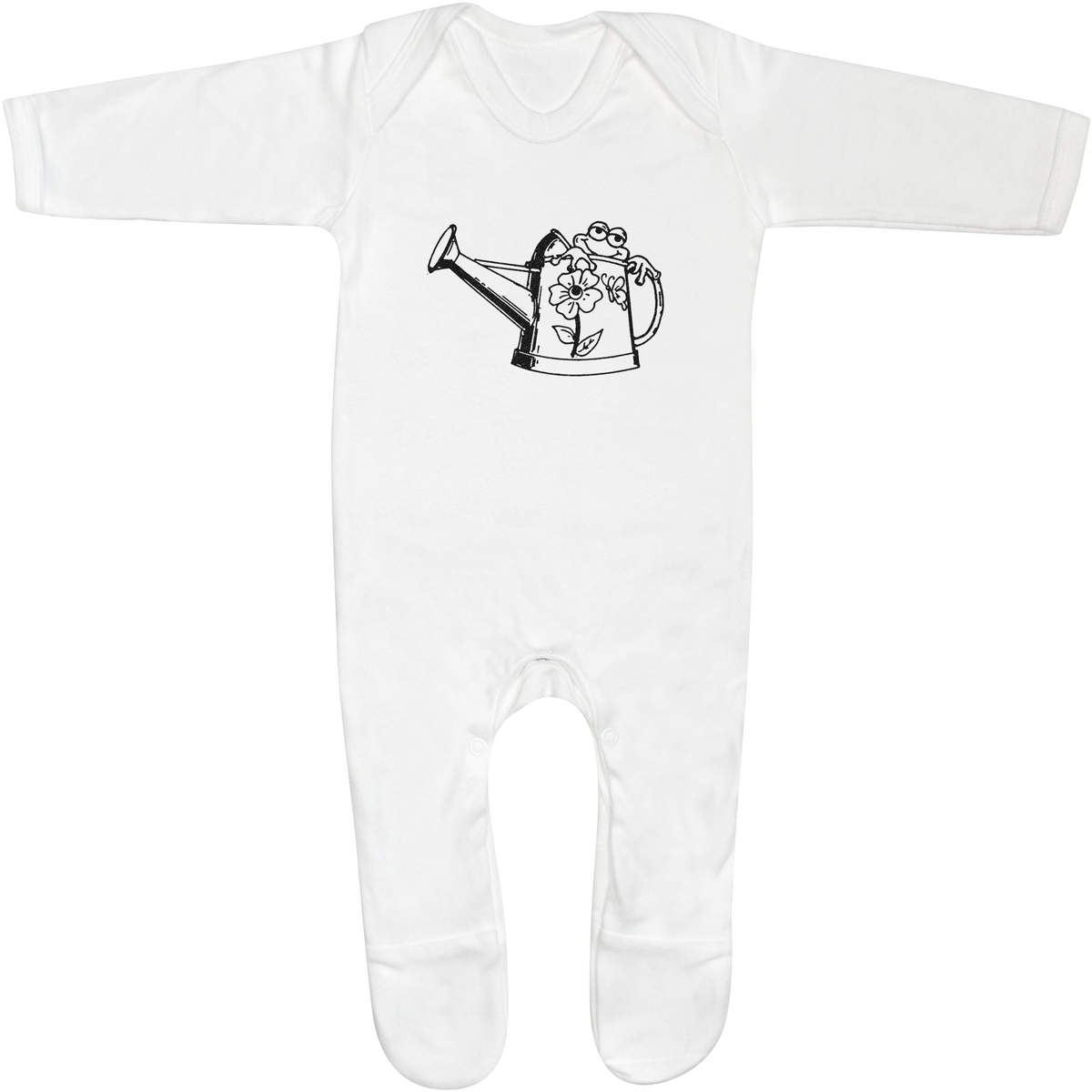 'Frog & Watering Can' Baby Romper Jumpsuits / Sleep suits (SS026819)
