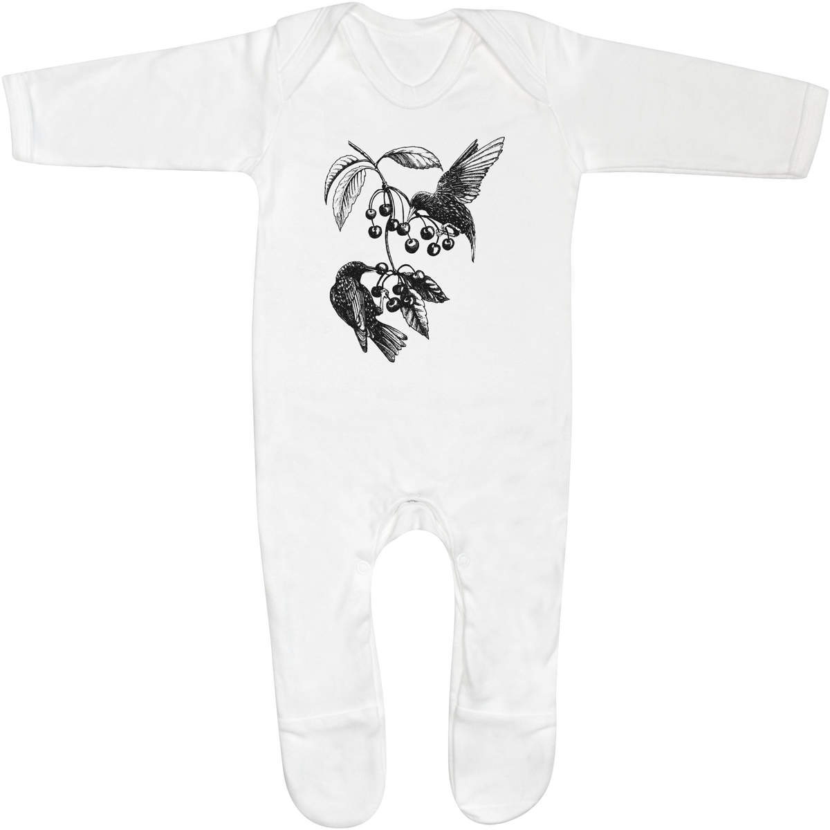 'Starlings & Wild Cherries' Baby Romper Jumpsuits / Sleep suits (SS027212)