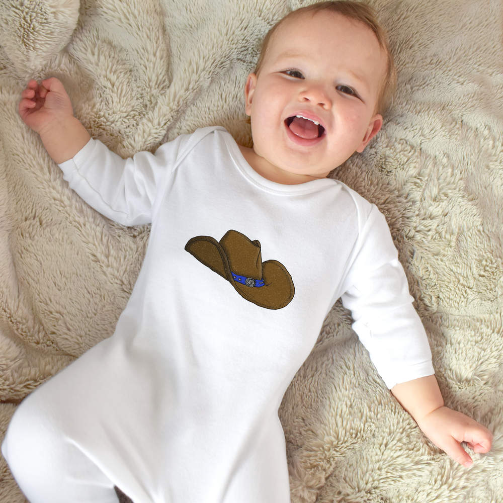'Cowboy Hat' Baby Romper Jumpsuits / Sleep suits (SS029251) - Picture 9 of 24