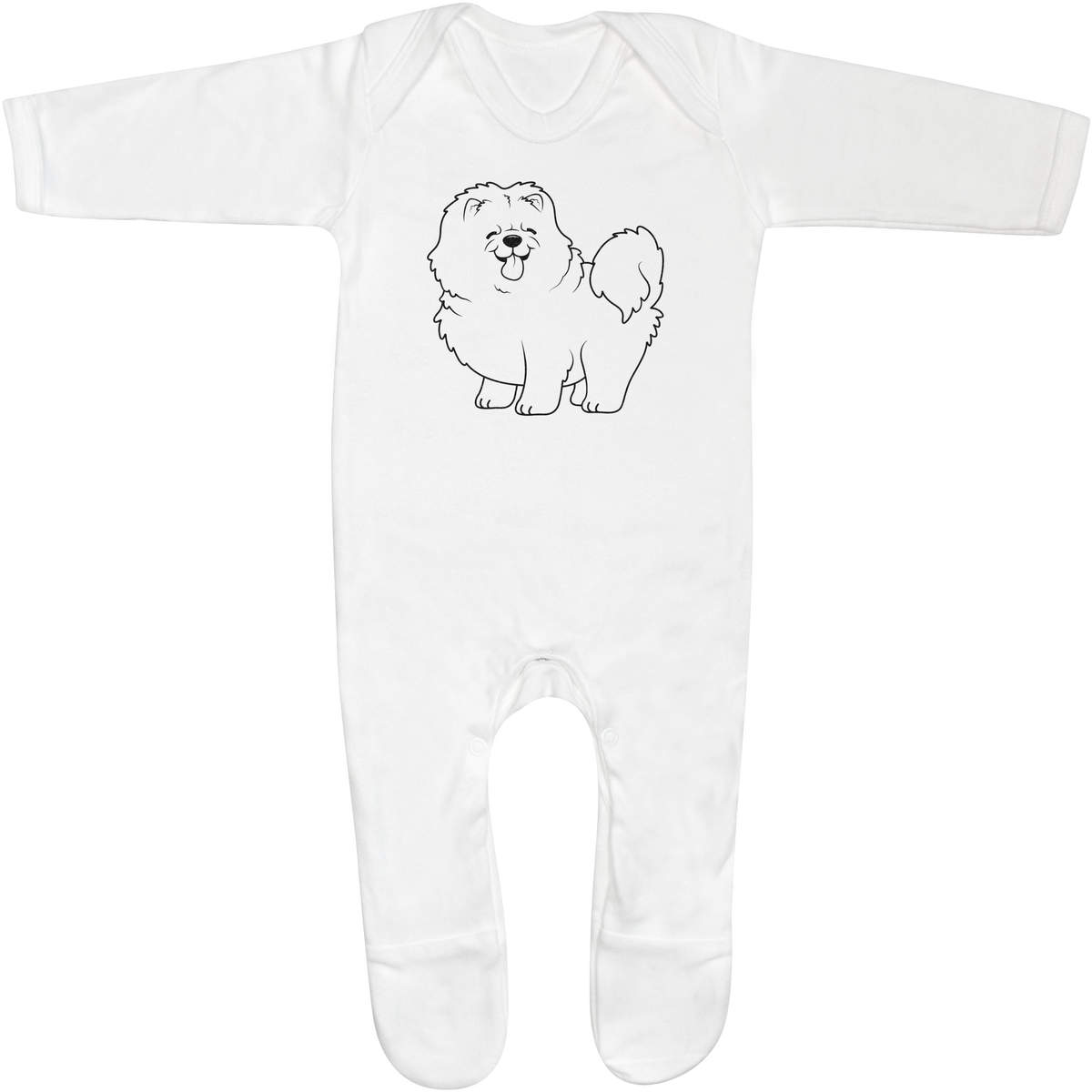 'Chow Chow Dog' Baby Romper Jumpsuits / Sleep suits (SS029792)