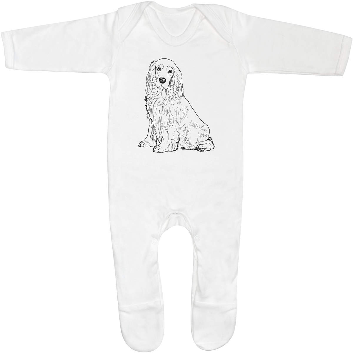 'Cocker Spaniel' Baby Romper Jumpsuits / Sleep suits (SS030235)