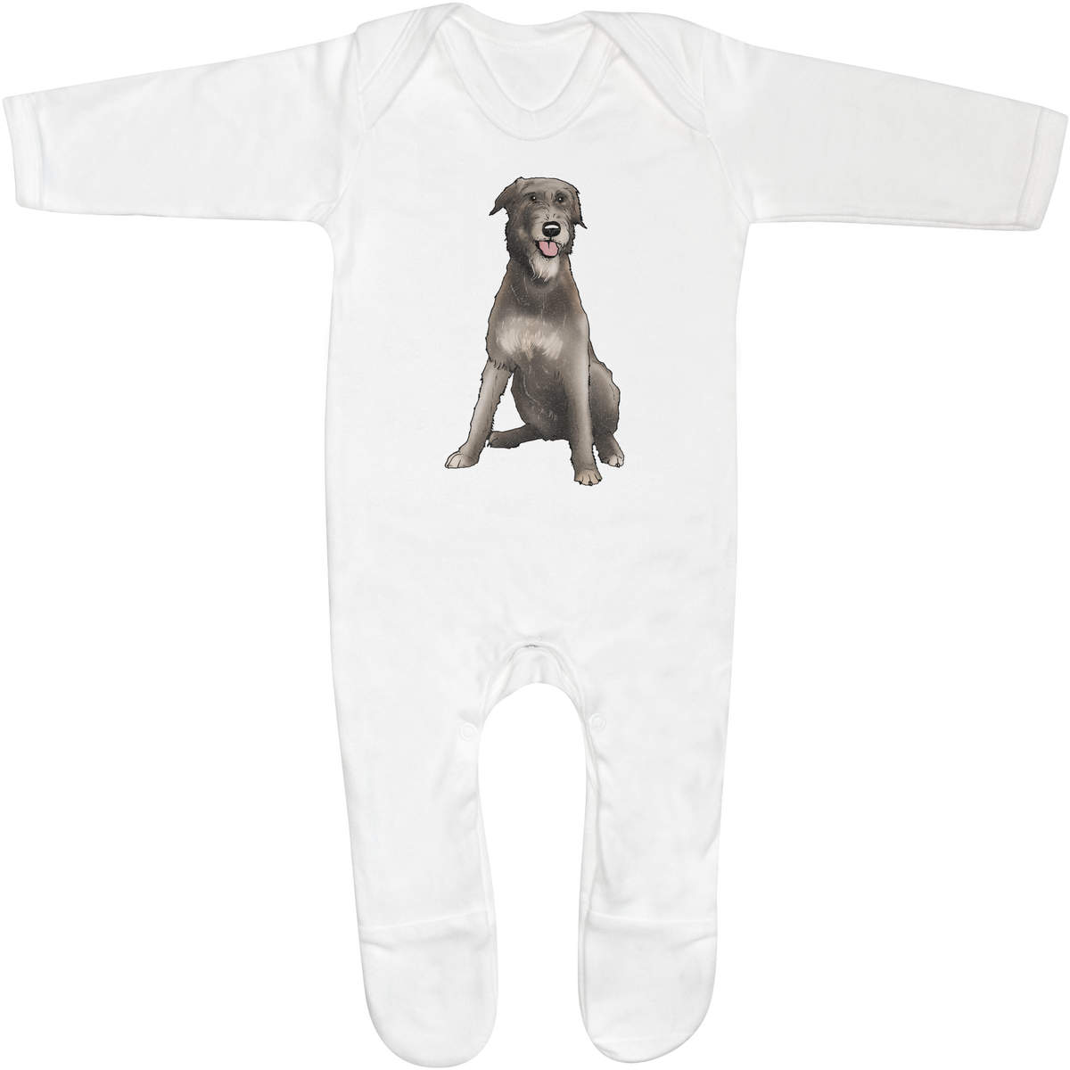'Irish Wolfhound' Baby Romper Jumpsuits / Sleep suits (SS030482)