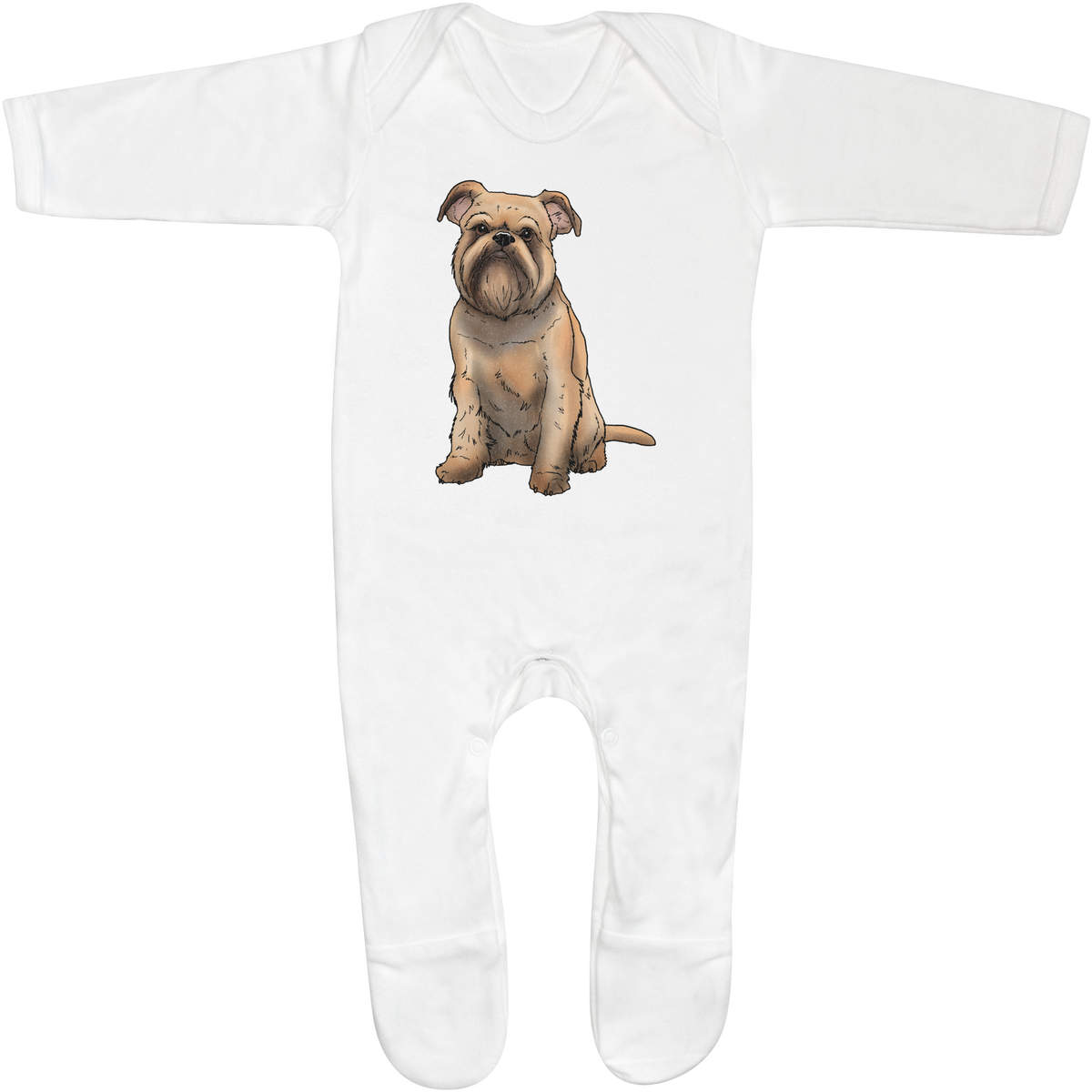 0-3 Month 'Brussels Griffon' Baby Romper Jumpsuit / Sleep Suit (SS00044119)