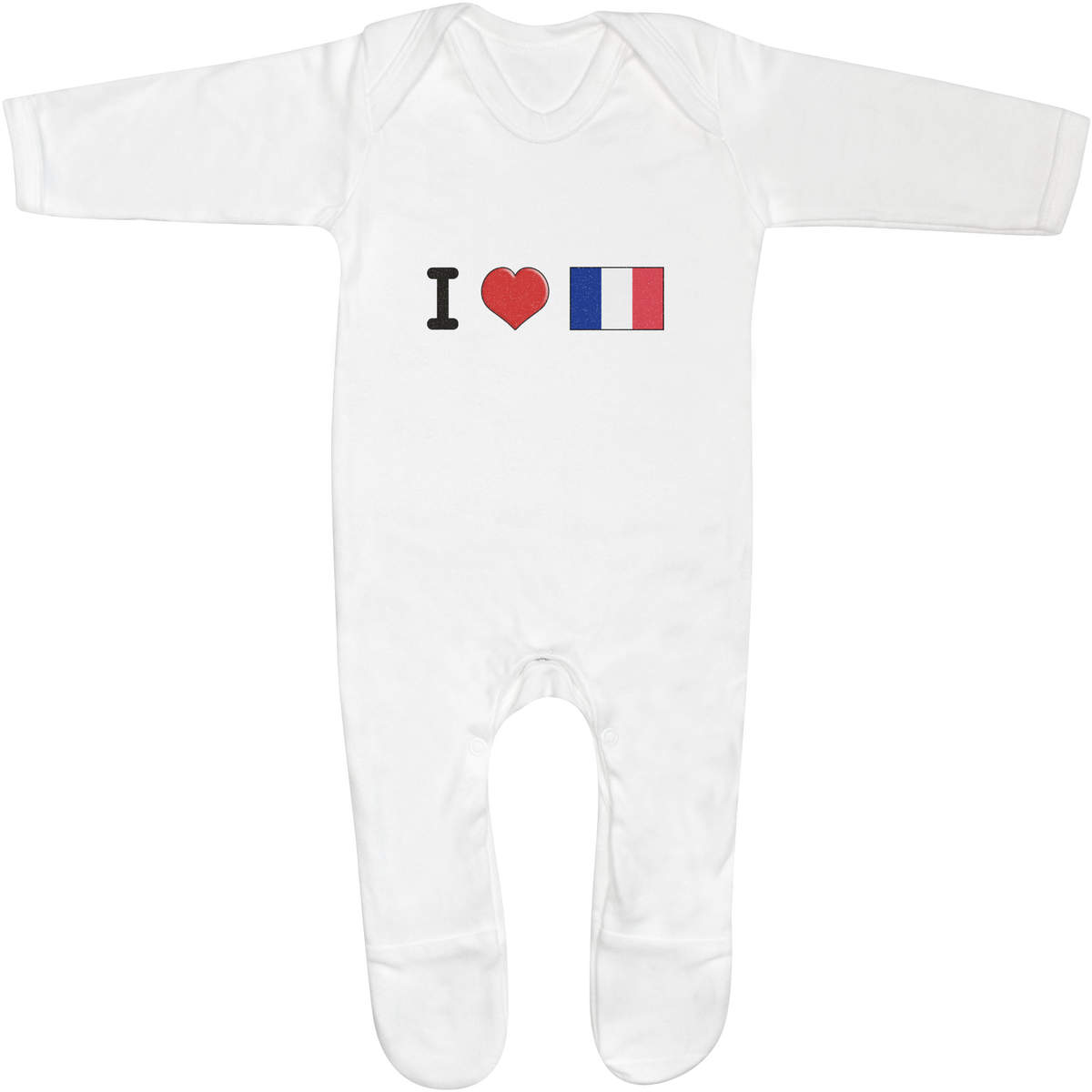 'I Love France' Baby Romper Jumpsuits / Sleep suits (SS032511)
