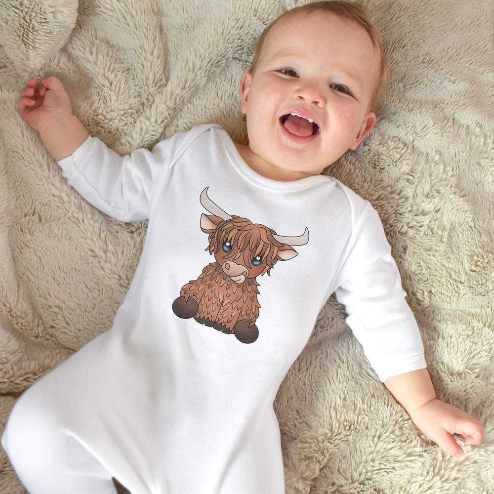 'Highland Cow' Bebé Mameluco Monos / Trajes de dormir (SS037311) - Imagen 9 de 24