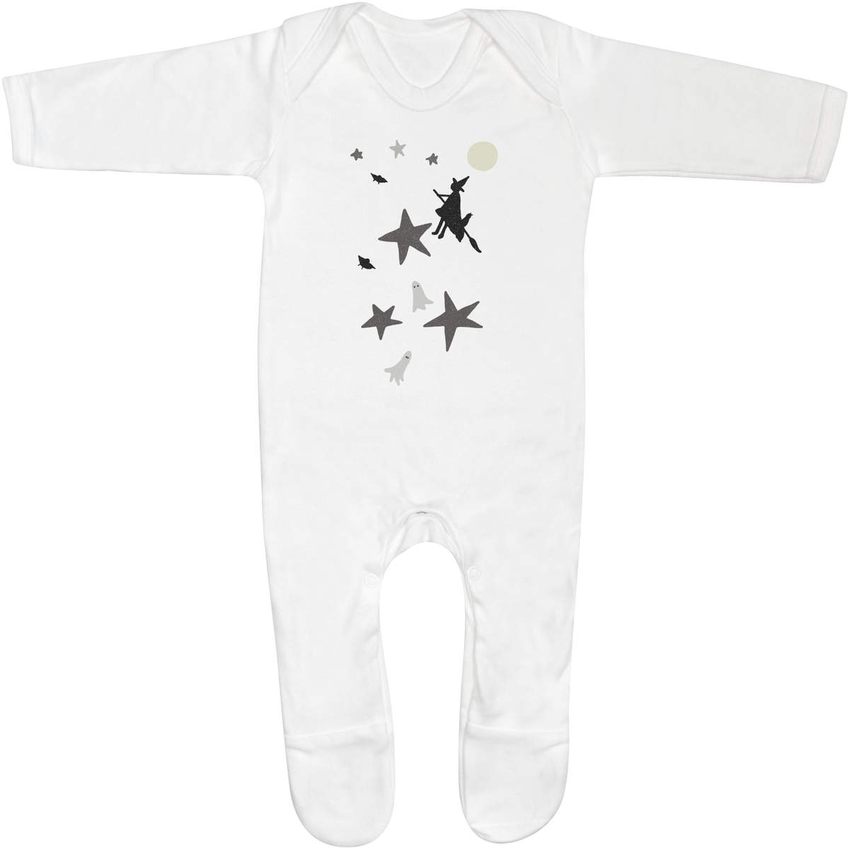 'Ghosts and witch' Baby Romper Jumpsuits / Sleep suits (SS040879)