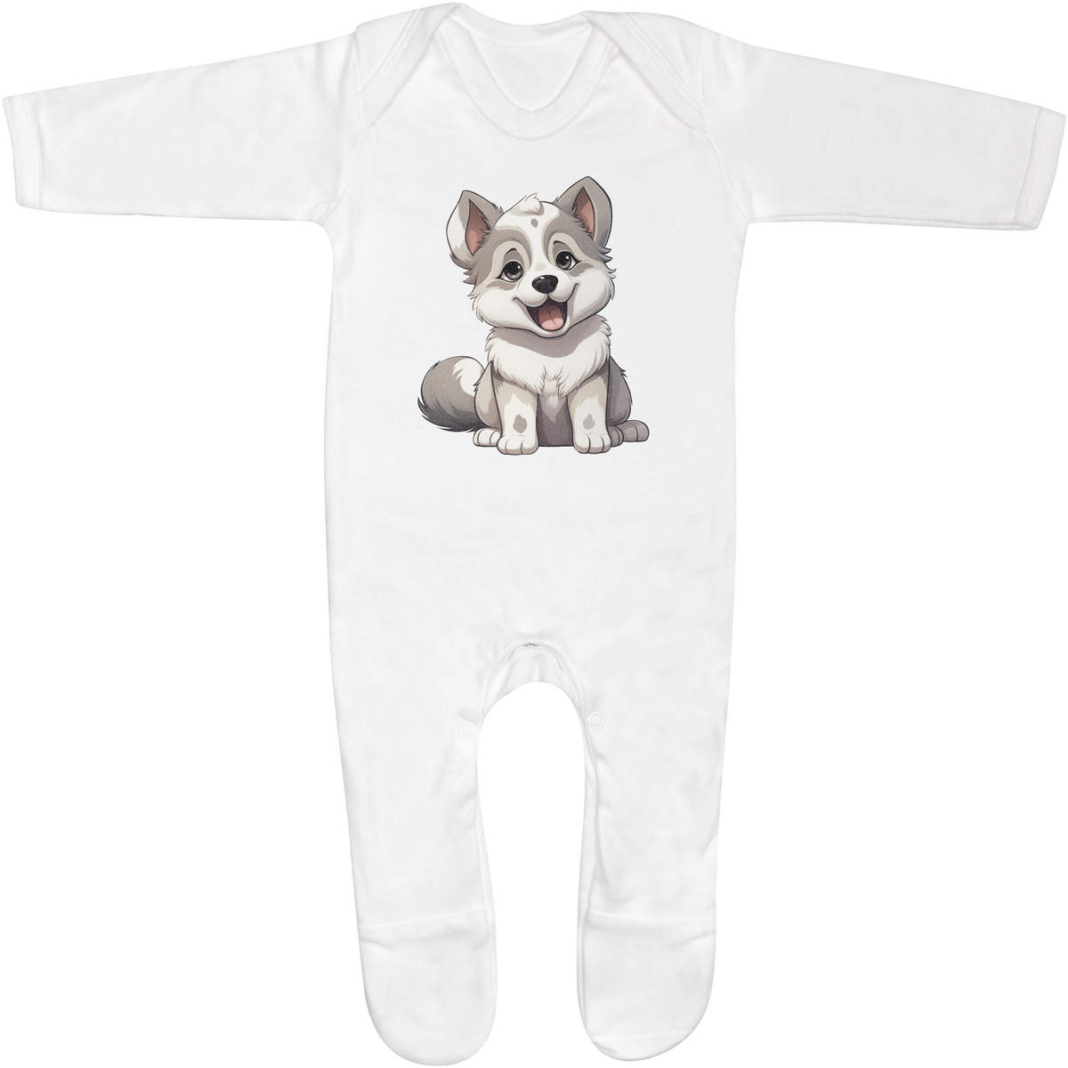 'Alaskan Malamute' Baby Romper Jumpsuits / Sleep suits (SS042801)