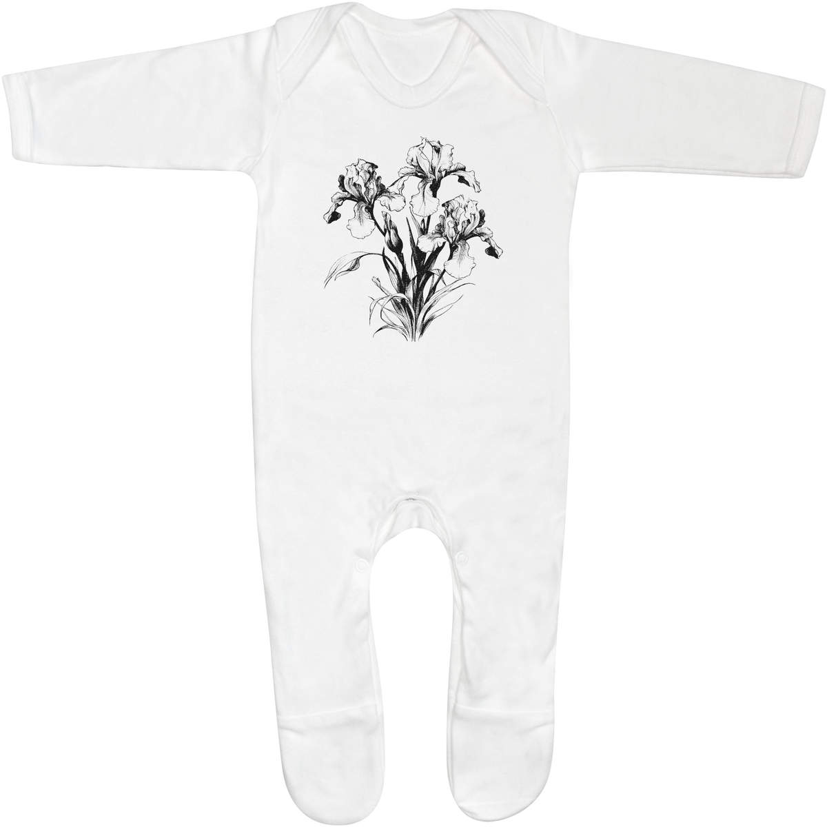 'Iris Flowers' Baby Romper Jumpsuits / Sleep suits (SS043712)