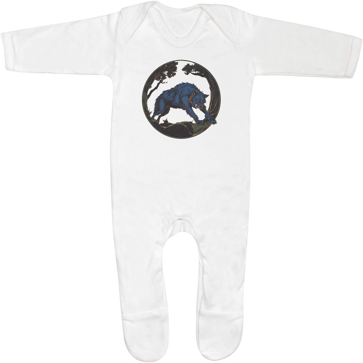 'Werewolf From The Woods' Baby Romper Jumpsuits / Sleep suits (SS044255)