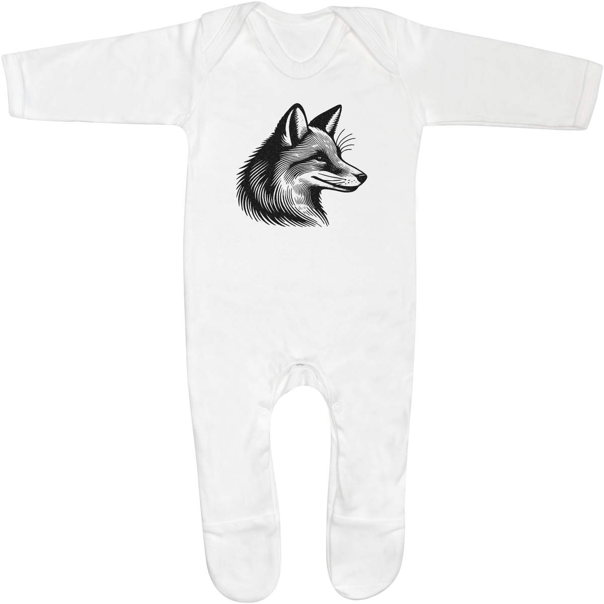 'Head of a Fox' Baby Romper Jumpsuits / Sleep suits (SS045426)