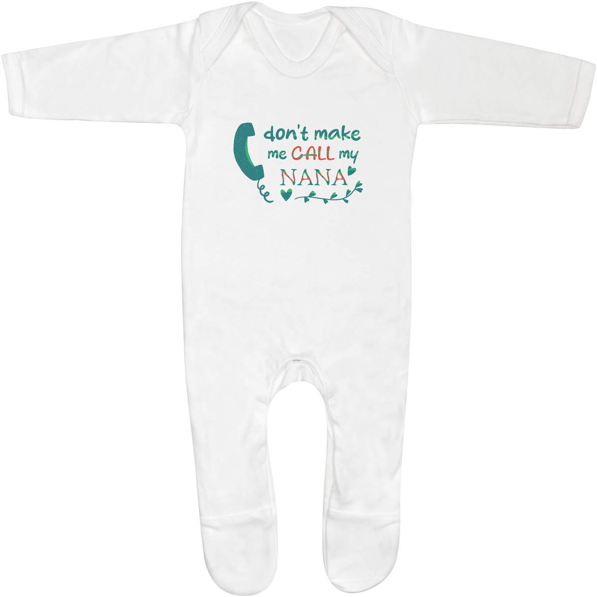 0-3 Month 'Don't Make Me Call Nana' Baby Romper Jumpsuit / Sleep Suit (SS00083751)