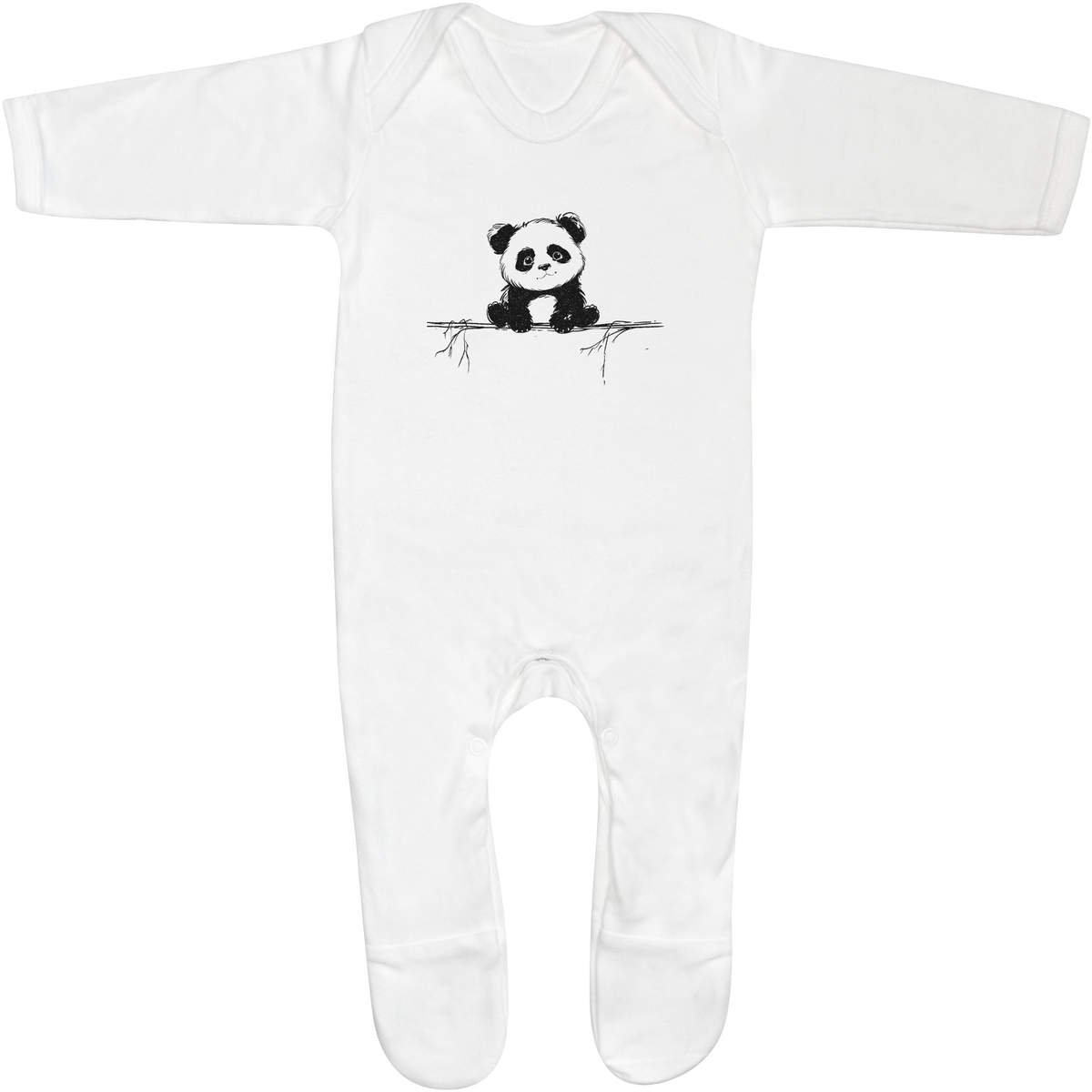 'Cute Sketchy Panda ' Baby Romper Jumpsuits / Sleep suits (SS047111)