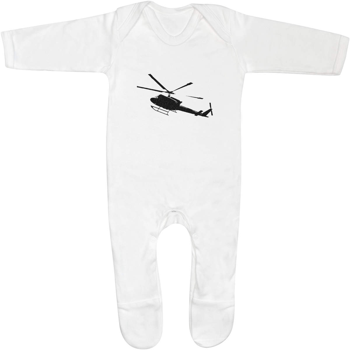 'Helicopter Silhouette' Baby Romper Jumpsuits / Sleep suits (SS047890)