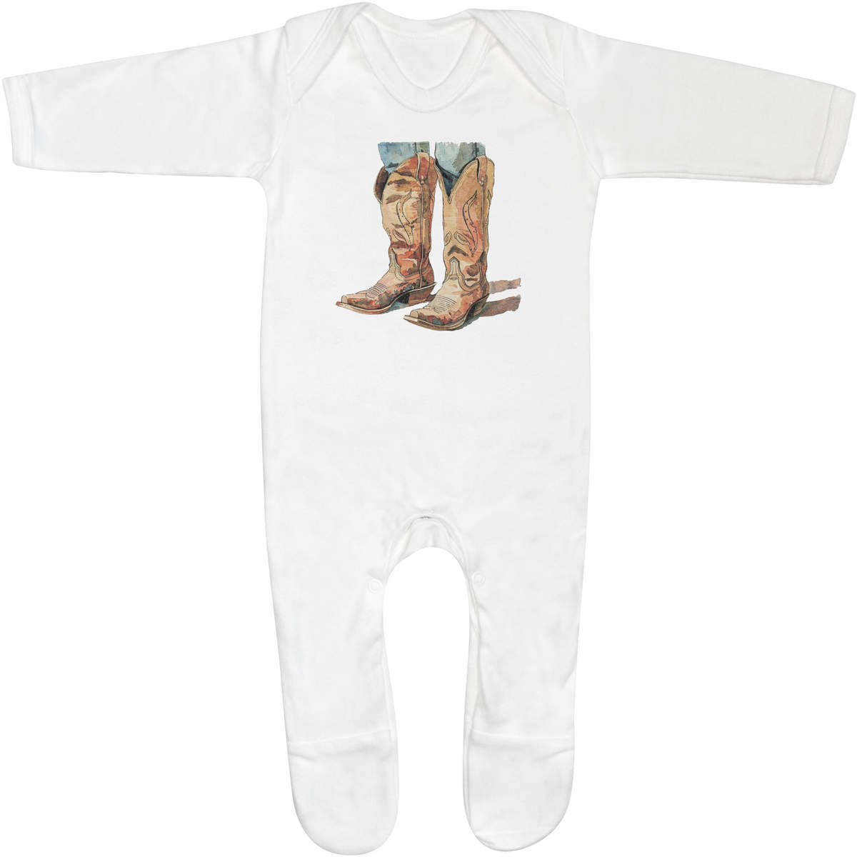 'Cowboy Boots' Baby Romper Jumpsuits / Sleep suits (SS049416)
