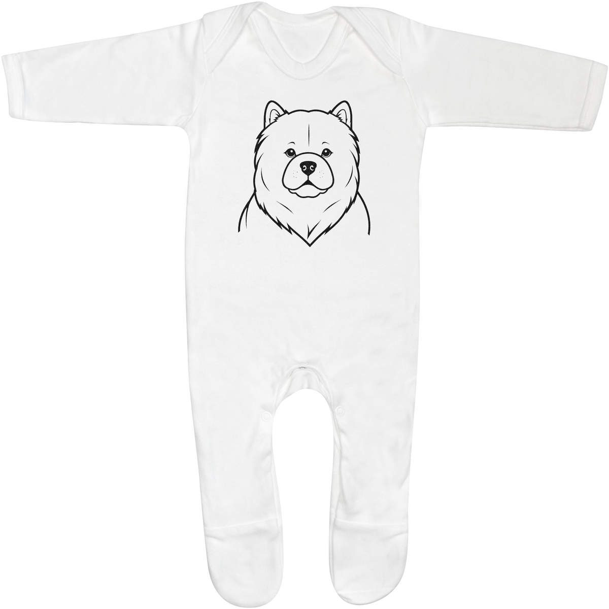 'Chow Chow Dog' Baby Romper Jumpsuits / Sleep suits (SS050235)