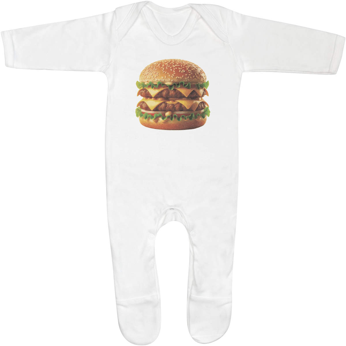 'Double Cheeseburger' Baby Romper Jumpsuits / Sleep suits (SS051900)