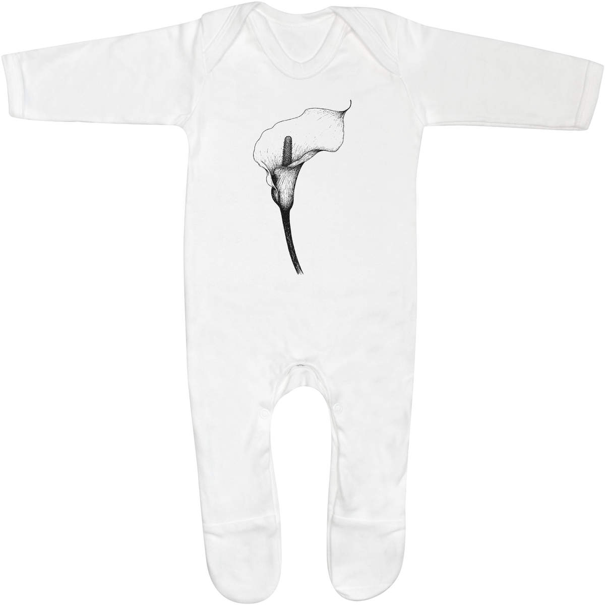 'Calla Lily Flower' Baby Romper Jumpsuits / Sleep suits (SS052761)