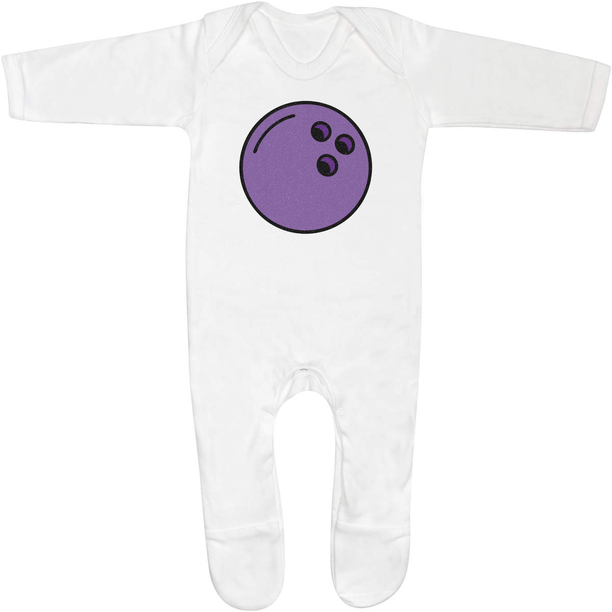 'Purple bowling ball' Baby Romper Jumpsuits / Sleep suits (SS053919)