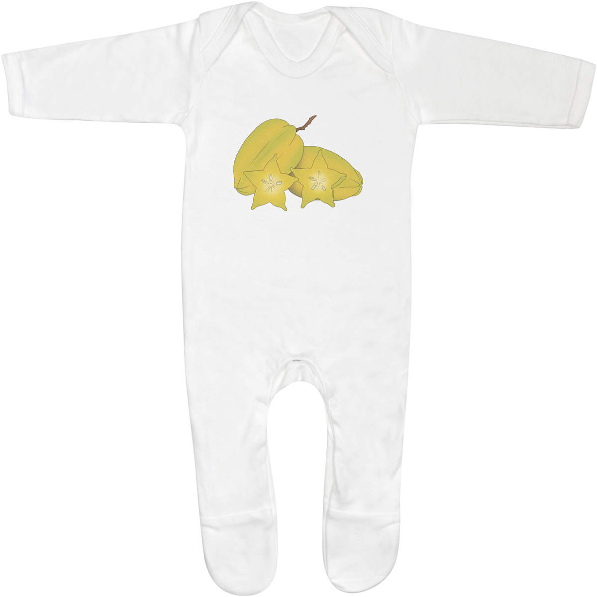 'Star Fruit Illustration' Baby Romper Jumpsuits / Sleep suits (SS054705)