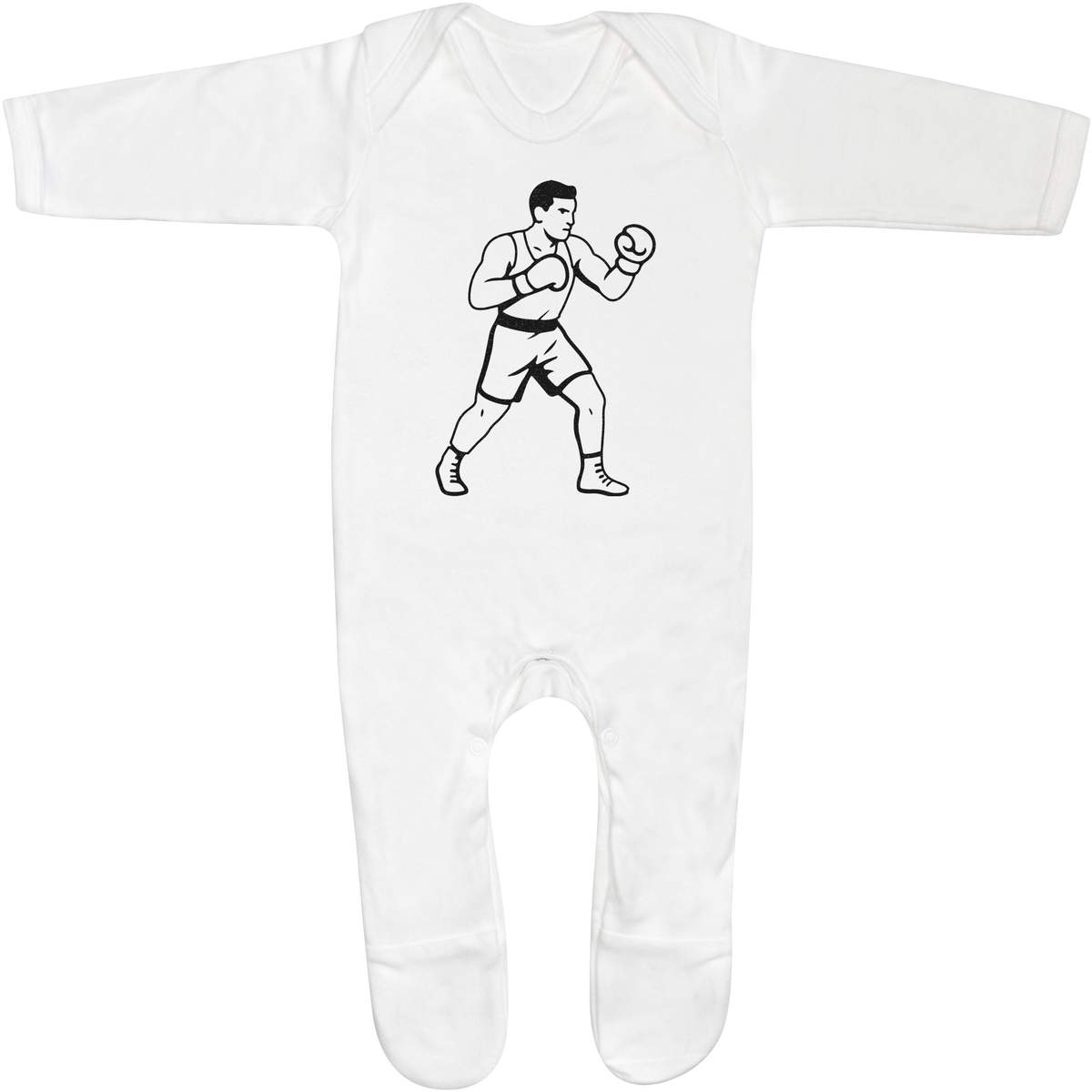 'Man Boxing' Baby Romper Jumpsuits / Sleep suits (SS055787)