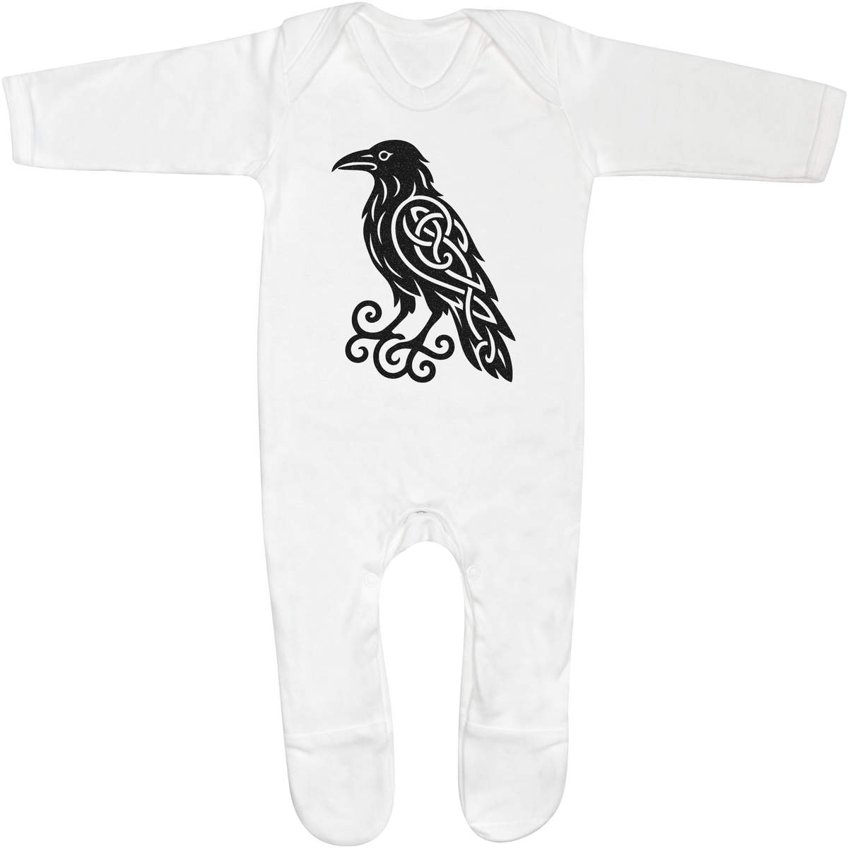 'Celtic Raven' Baby Romper Jumpsuits / Sleep suits (SS056570)