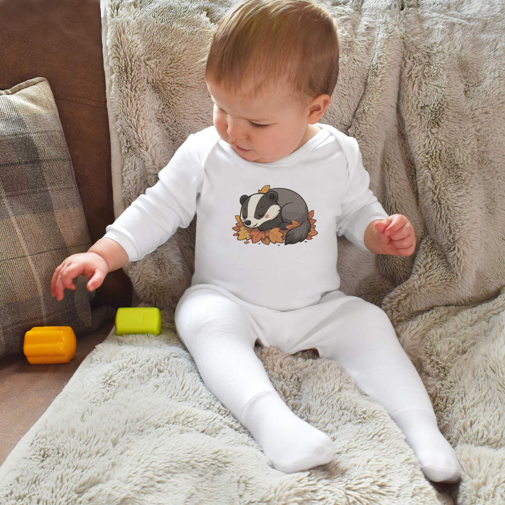 Baby Strampler Jumpsuits / Schlafanzüge "Sleepy Badger" (SS056700) - Bild 8 von 24