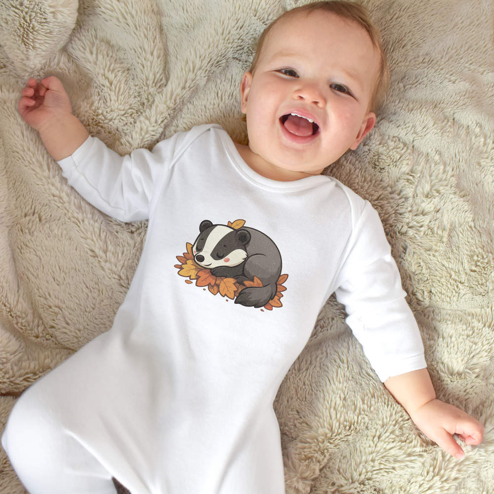 Baby Strampler Jumpsuits / Schlafanzüge "Sleepy Badger" (SS056700) - Bild 9 von 24