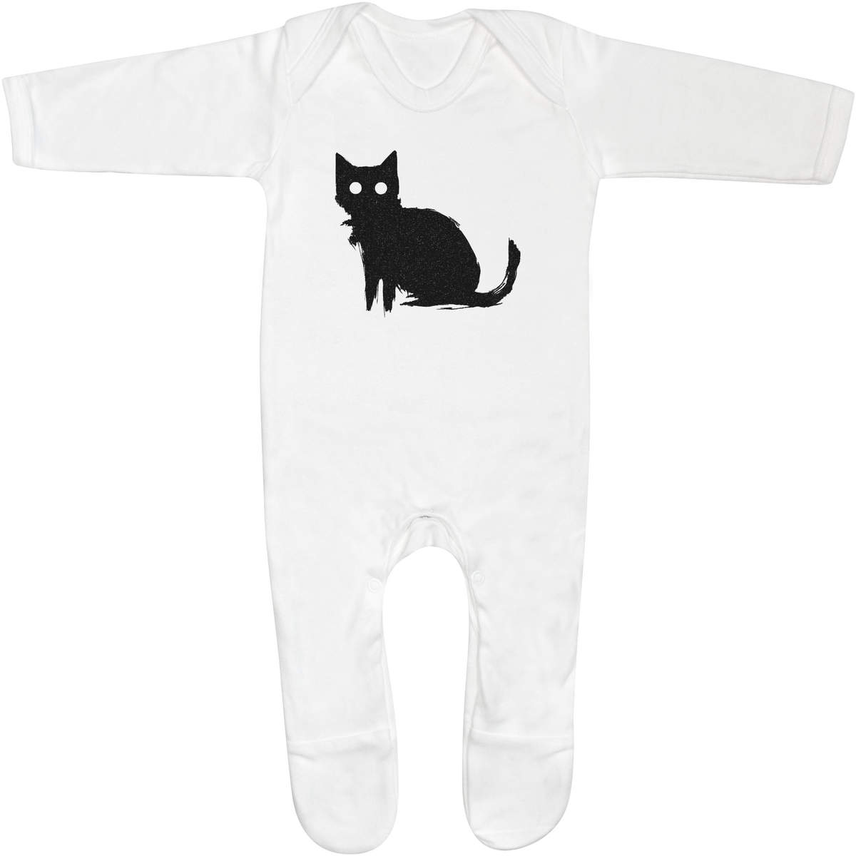 'Simple Cat Motif' Baby Romper Jumpsuits / Sleep suits (SS058477)