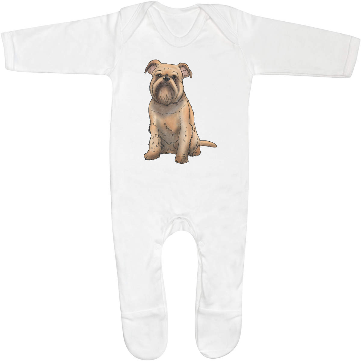 3-6 Month 'Brussels Griffon' Baby Romper Jumpsuit / Sleep Suit (SS00044120)