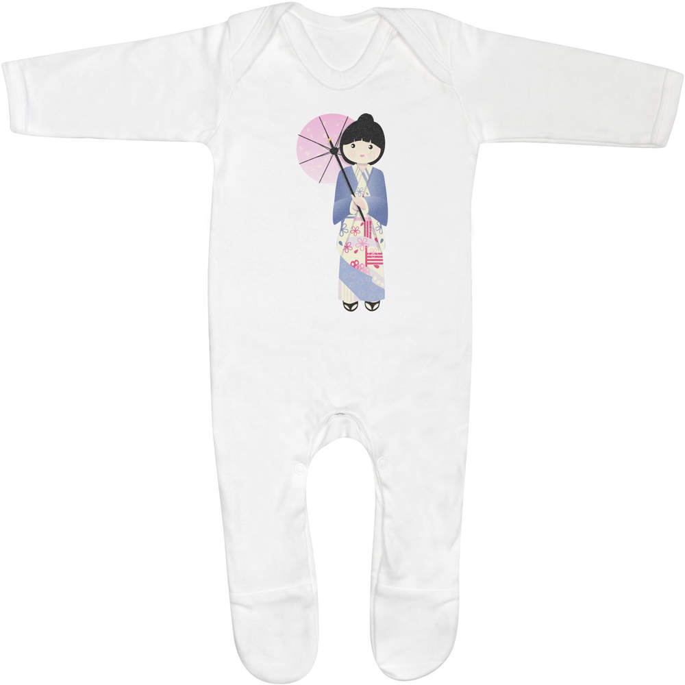 'Cute Japanese Girl' Baby Romper Jumpsuits / Sleep suits (SS041429)