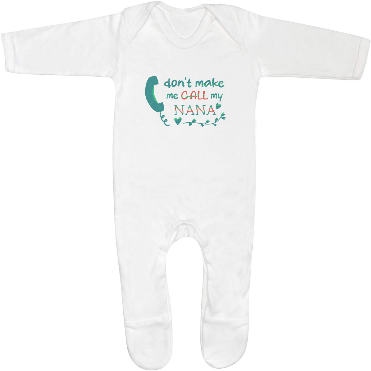 3-6 Month 'Don't Make Me Call Nana' Baby Romper Jumpsuit / Sleep Suit (SS00083752)