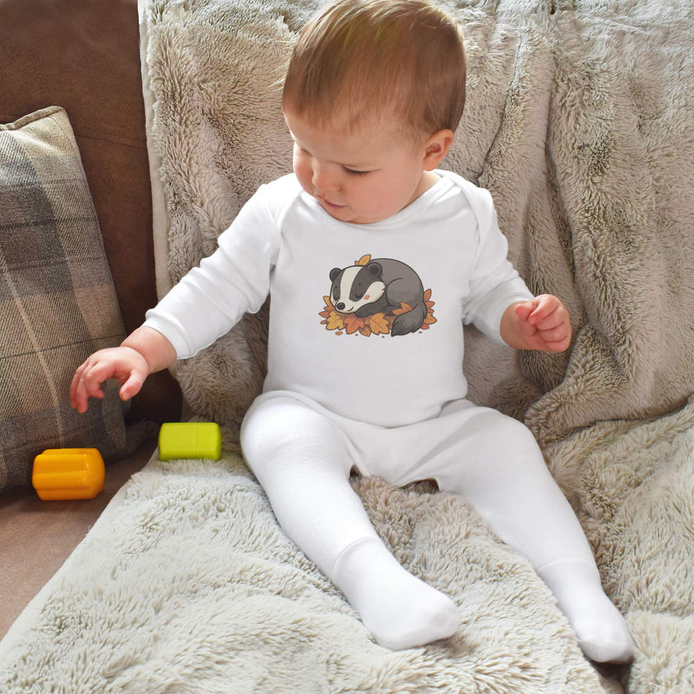 Baby Strampler Jumpsuits / Schlafanzüge "Sleepy Badger" (SS056700) - Bild 14 von 24