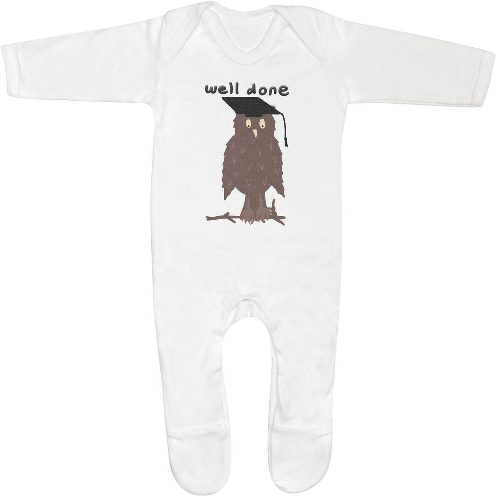'Graduation Day Owl' Baby Romper Jumpsuits / Sleep suits (SS047129)