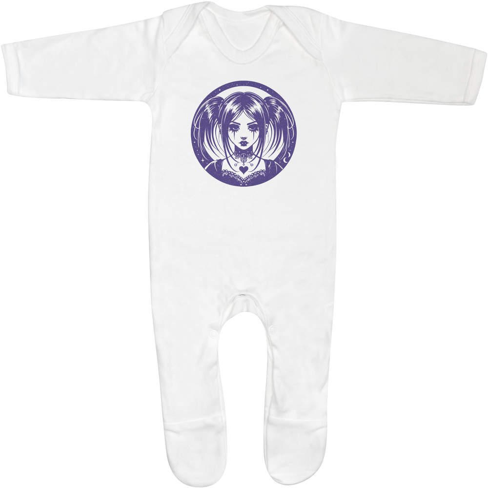 'Cute Goth Girl' Baby Romper Jumpsuits / Sleep suits (SS053384)